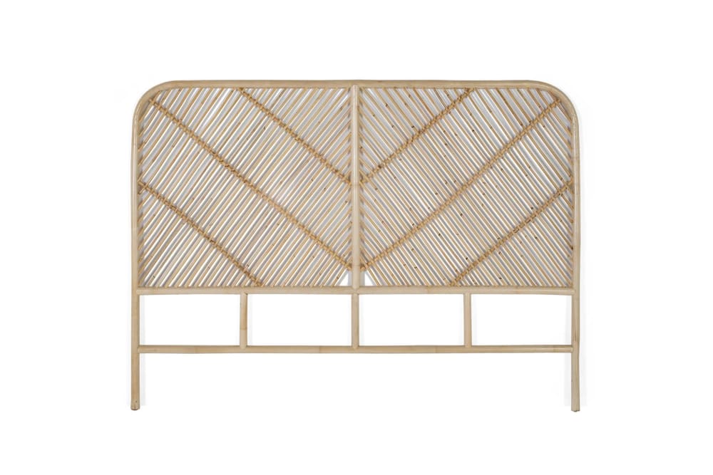 GINER Y COLOMER Rattan-Kopfteil 150 cm im Bio-Stil Braun Rattan