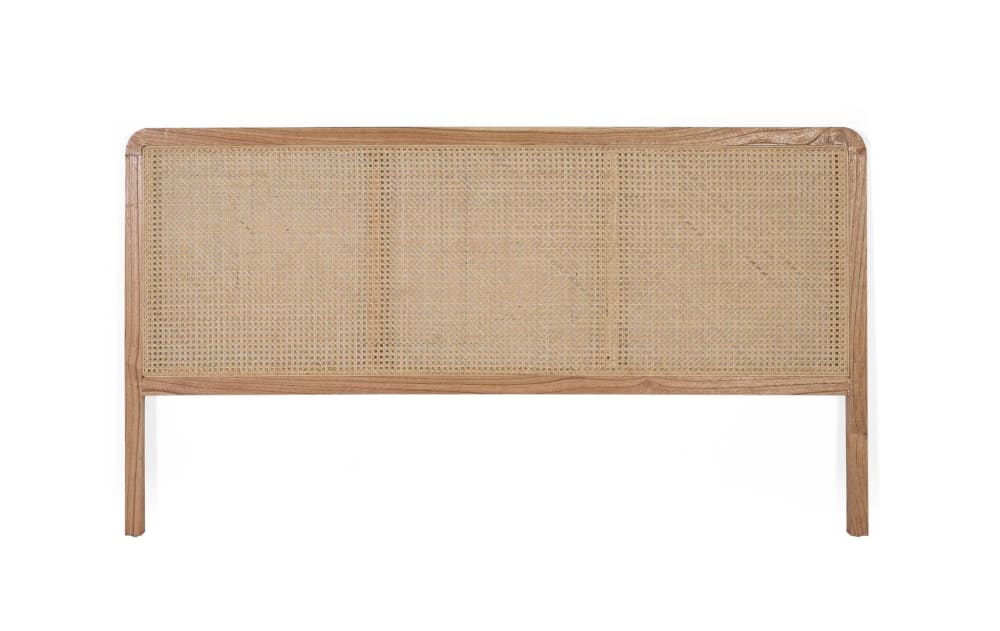 GINER Y COLOMER Rattan-Kopfteil 150 cm ein Hauch von Natur Braun Rattan