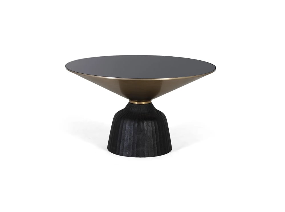 GINER Y COLOMER Couchtisch mit Tischplatte aus gehärtetem Glas und Aluminiumstruktur style modern Grau Glas