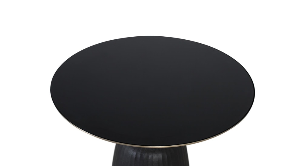 Table basse plateau verre trempé structure aluminium - Maisons du Monde