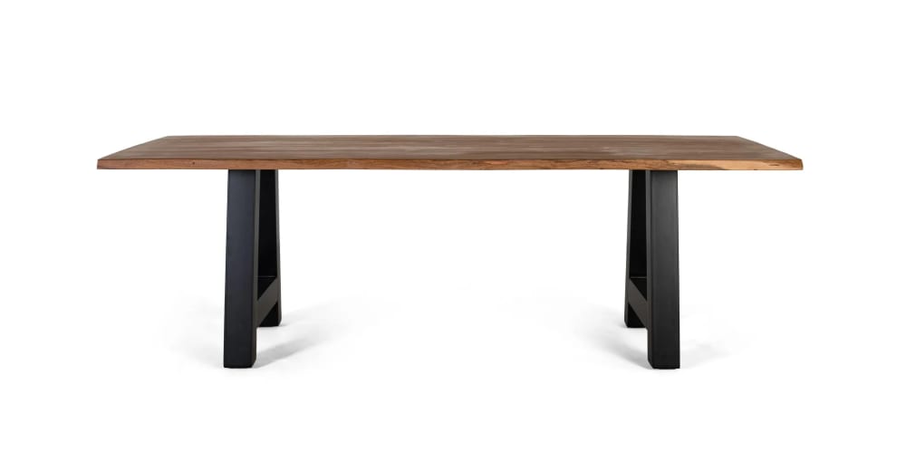 GINER Y COLOMER Esstisch aus Akazienholz und Metallbeinen 240 cm style industrial Braun