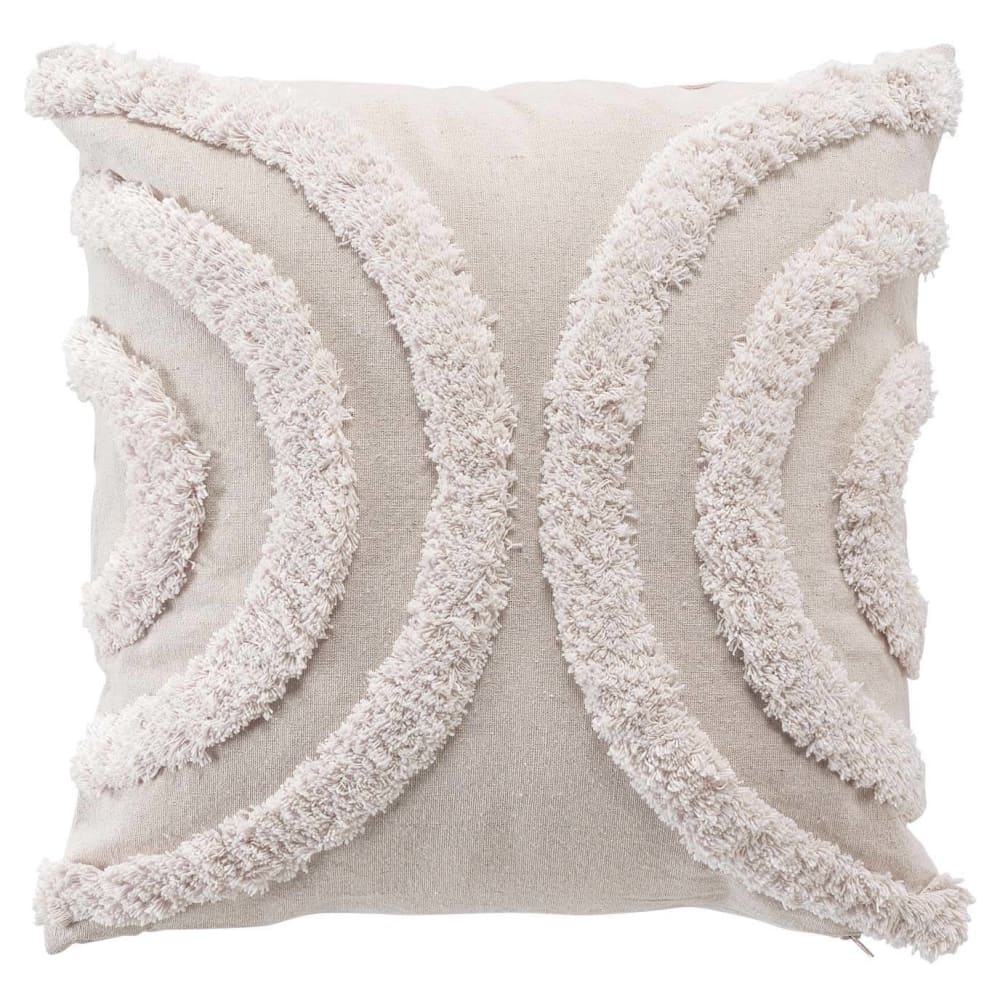Douceur d'Intérieur Dekokissen Boucle aus Baumwolle, 40 x 40 cm, cremefarben style modern Beige Baumwolle