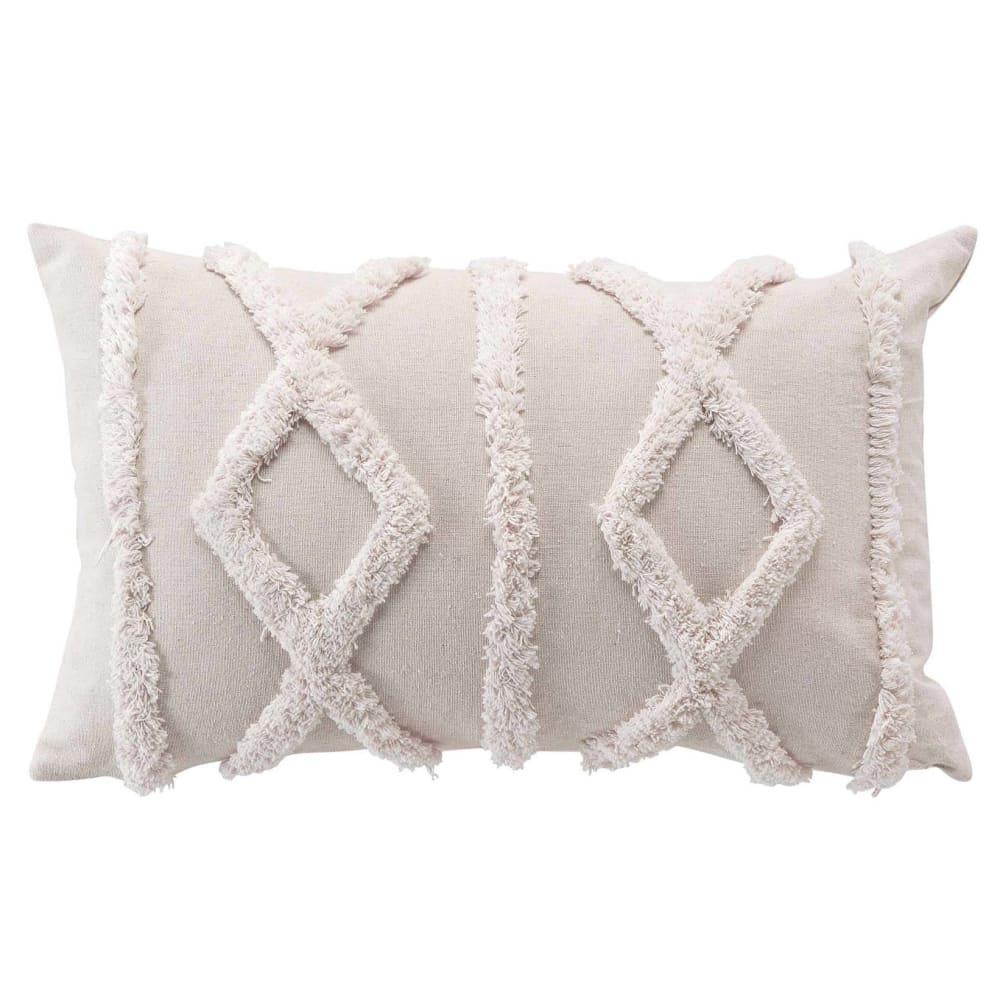 Douceur d'Intérieur Dekokissen Boucle aus Baumwolle, 30 x 50 cm, cremefarben Beige Baumwolle