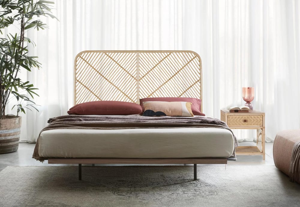 Rattan-Kopfteil 165 cm natürliche Eleganz - Maisons Du Monde