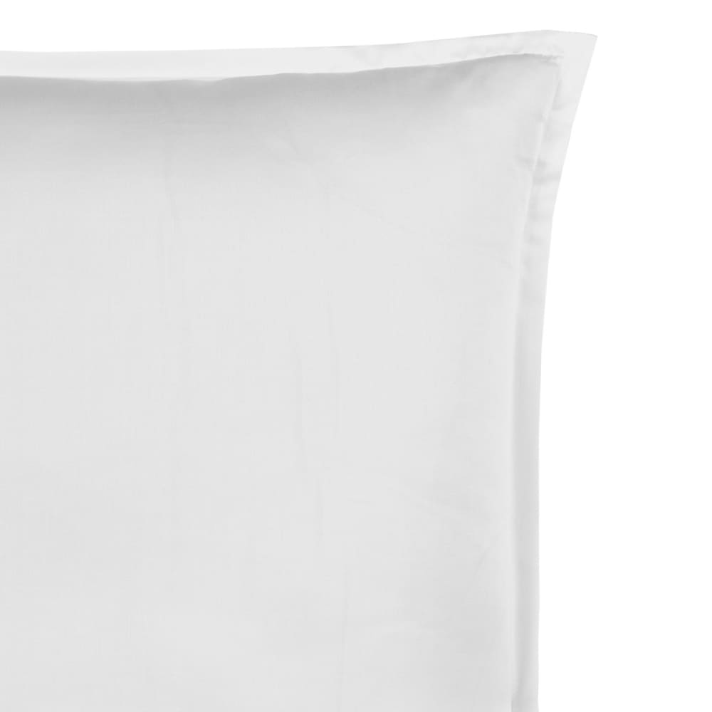 2 taies d'oreiller satin de coton-tencel 200 fils blanc 65x65 cm - Maisons du Monde