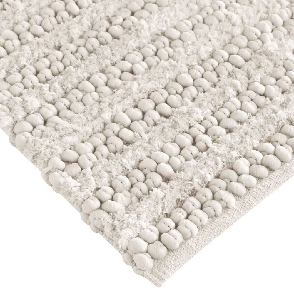 Tapis de bain et descente de lit ecru 120x170 cm - Maisons du Monde