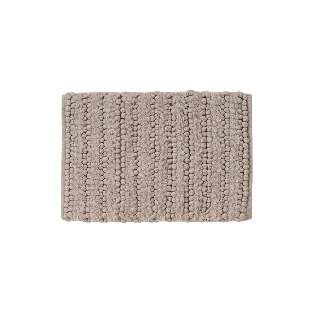 Sensei Maison Ttapis de bain et descente de lit sable 60x100 cm style classique chic Beige Certifié Oeko-Tex Coton
