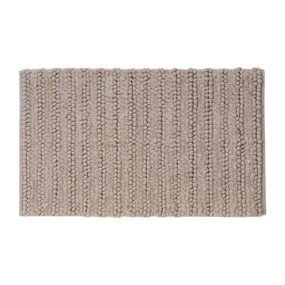 Sensei Maison Ttapis de bain et descente de lit sable 70x120 cm style classique chic Beige Certifié Oeko-Tex Coton