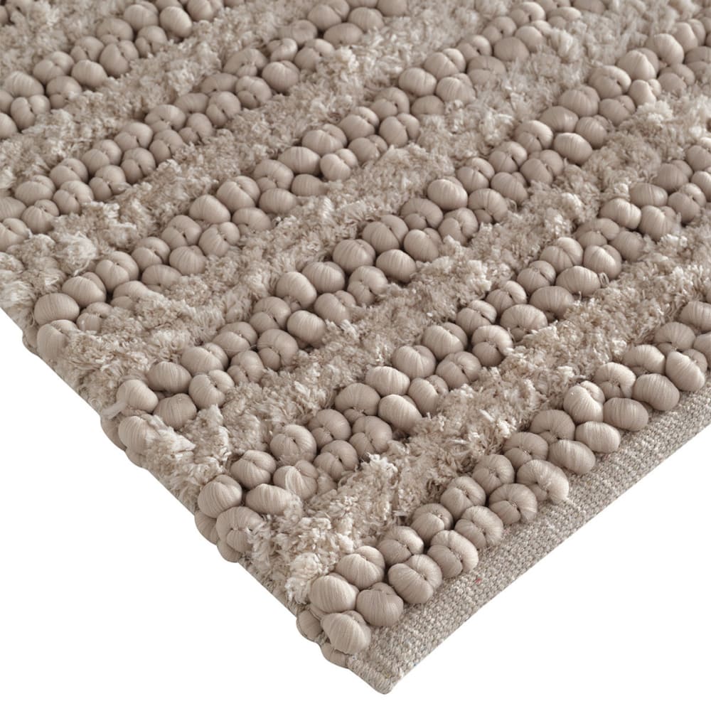 Ttapis de bain et descente de lit sable 70x120 cm - Maisons du Monde