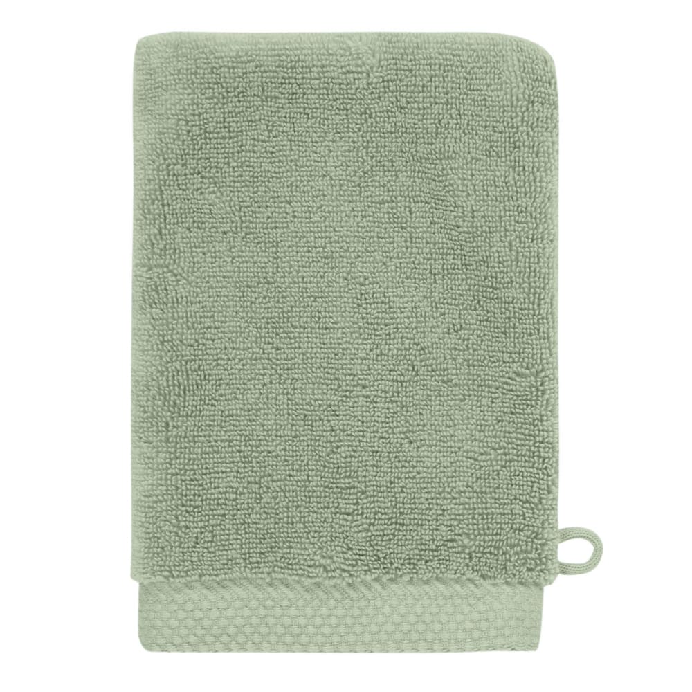 3 gants de toilette 560 g/m² sauge 16x22 cm - Maisons du Monde
