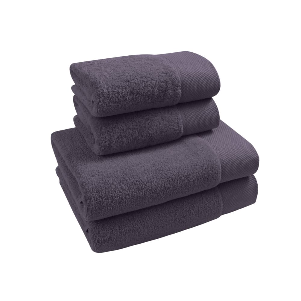 Ensemble de bain 4 pièces en coton peigné myrtille - Maisons du Monde