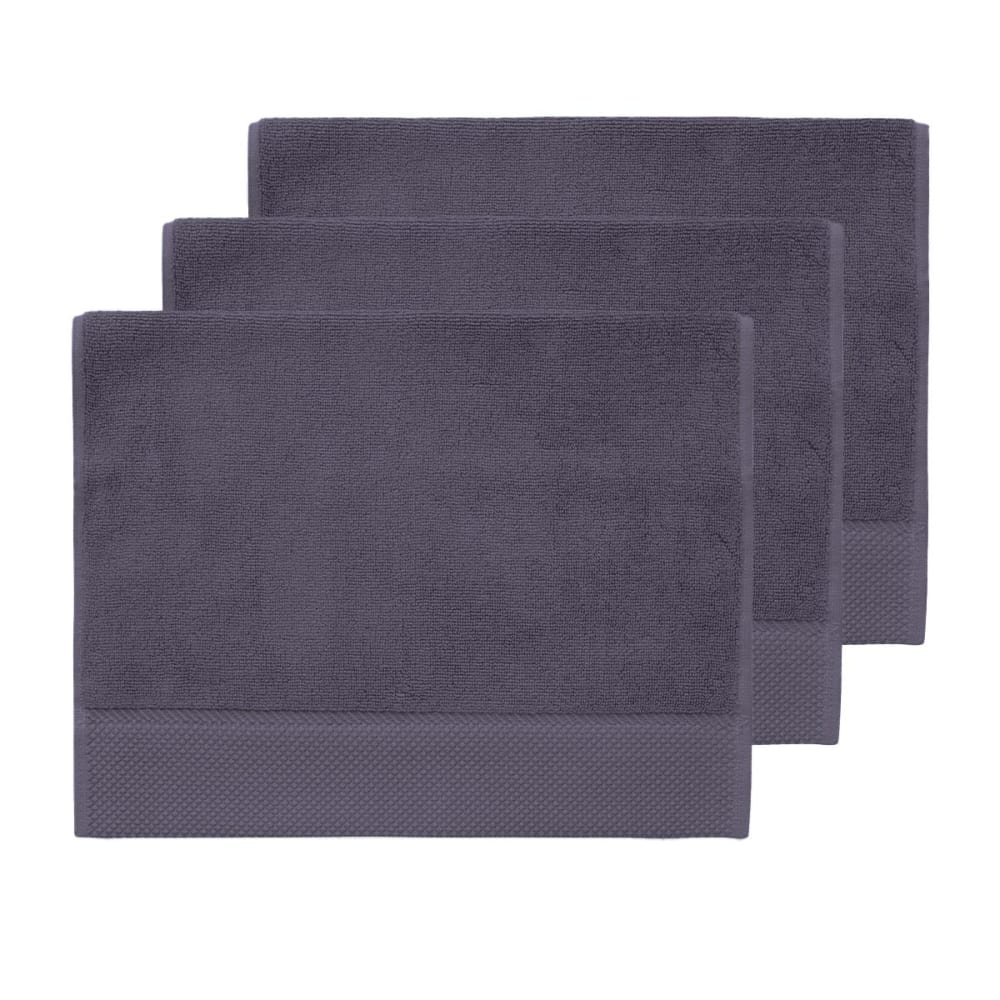 3 grandes serviettes invité 560 g/m² Myrtille 40x60 cm