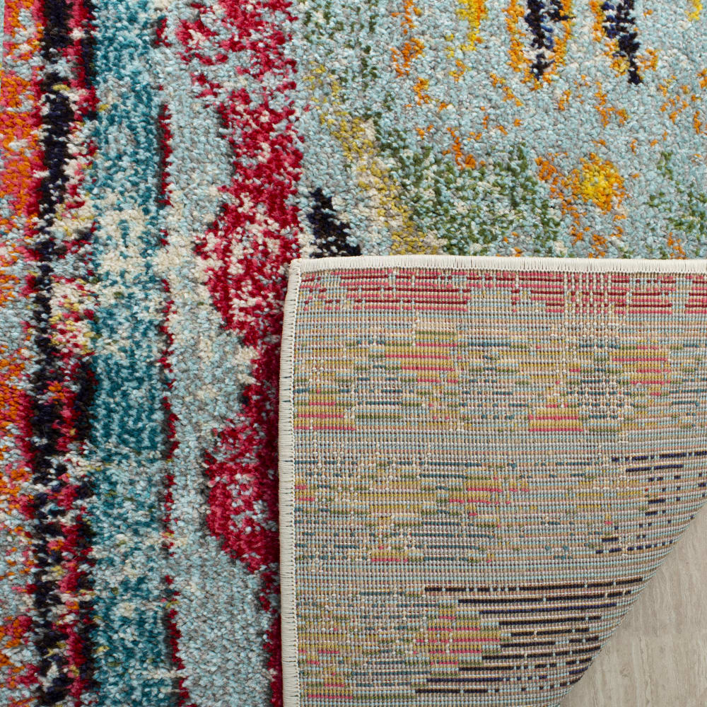 Tapis bohème chic en polypropylène multicolore, 61 x 91 cm