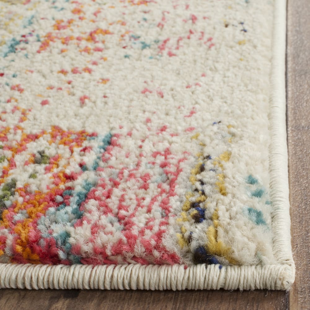 Tapis bohème chic en polypropylène multicolore, 61 x 91 cm — vue 3