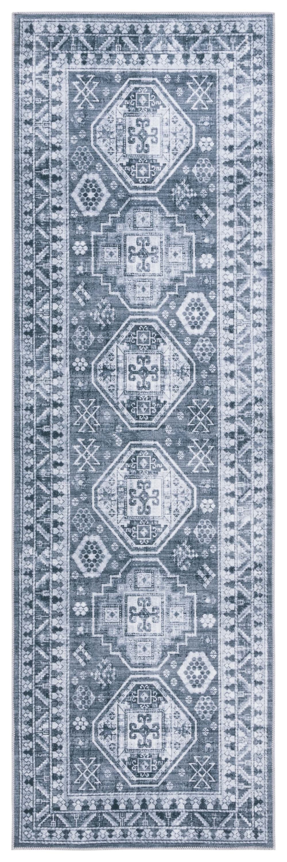 Safavieh Tapis traditionnel en polyester gris/vert, 76 x 244 cm style vintage - Pes - Polyester