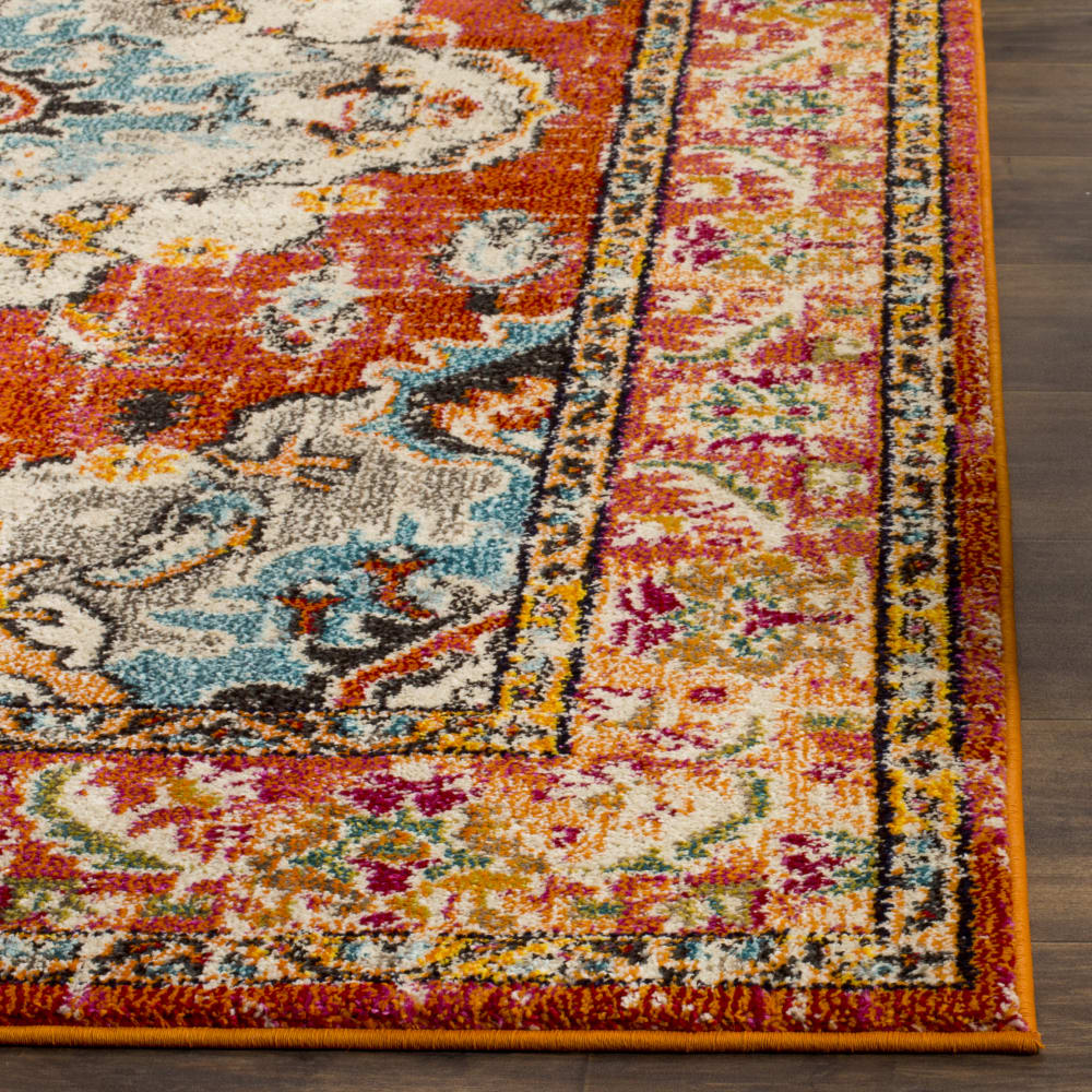 Tapis traditionnel en polypropylène orange/bleu, 61 x 91 cm — vue 4