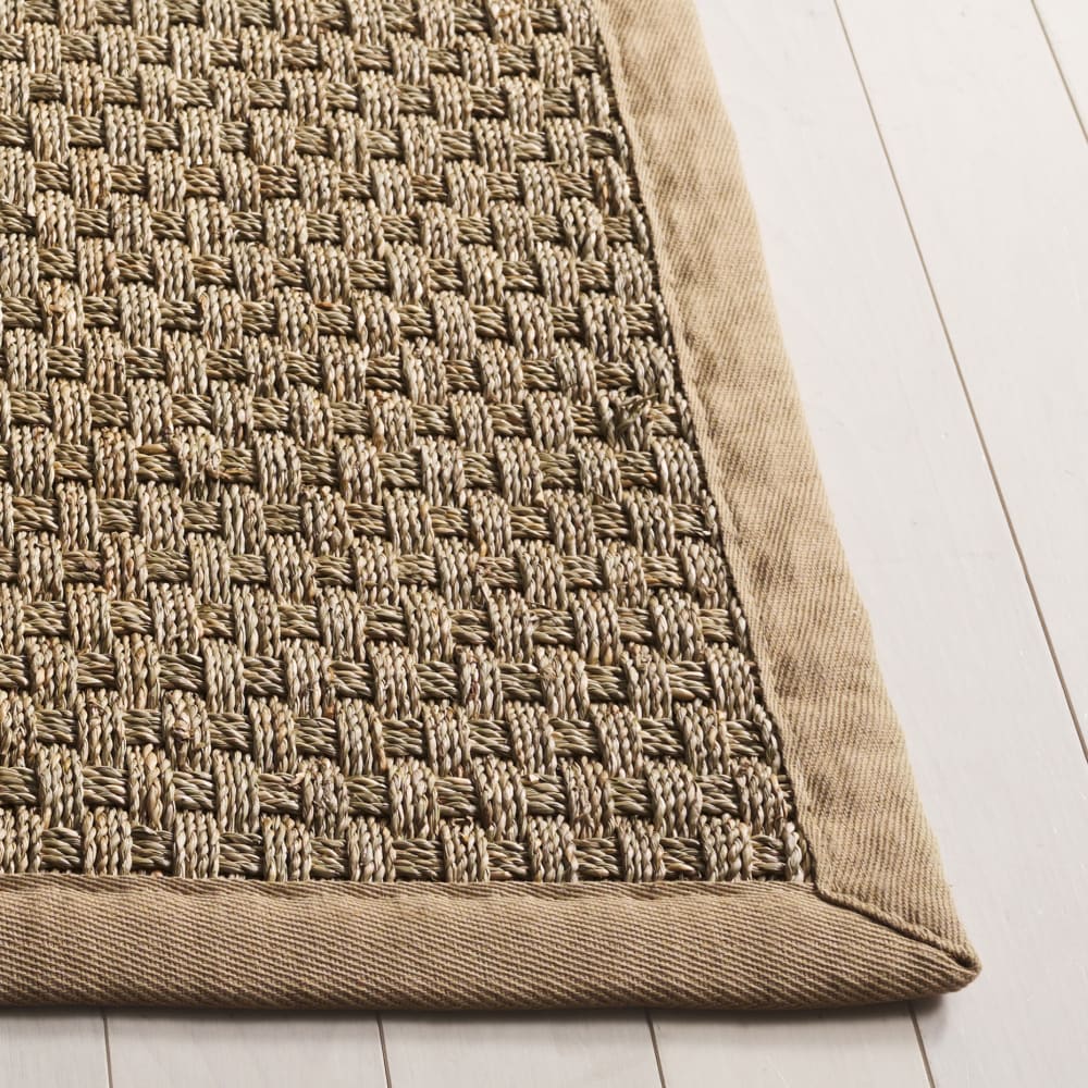 Tapis fibre naturelle en herbiers marins beige, 61 x 91 cm — vue 4