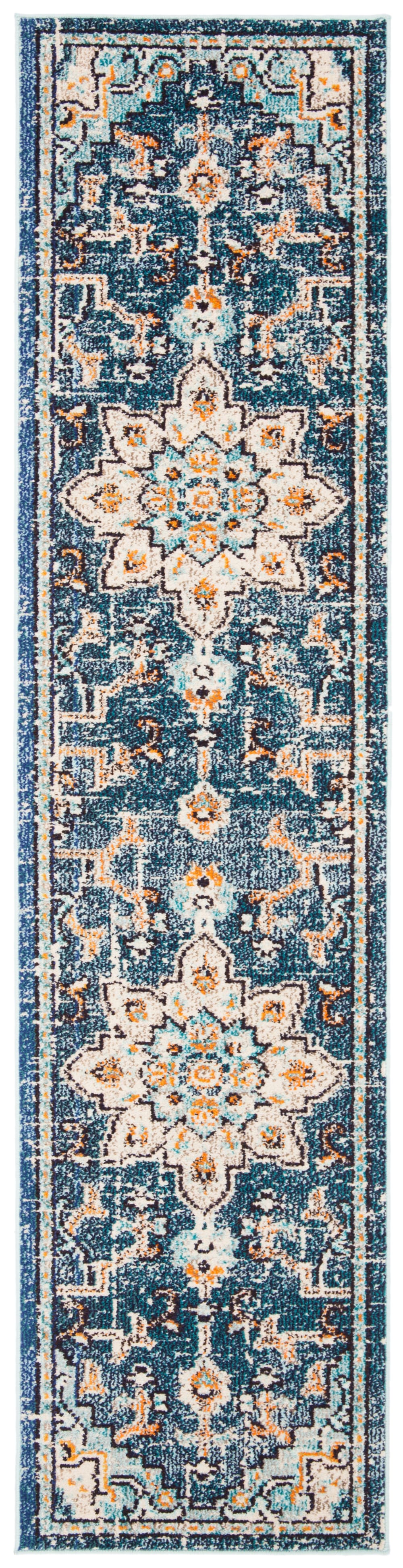 Tapis de transition en polypropylène bleu, 66 x 183 cm