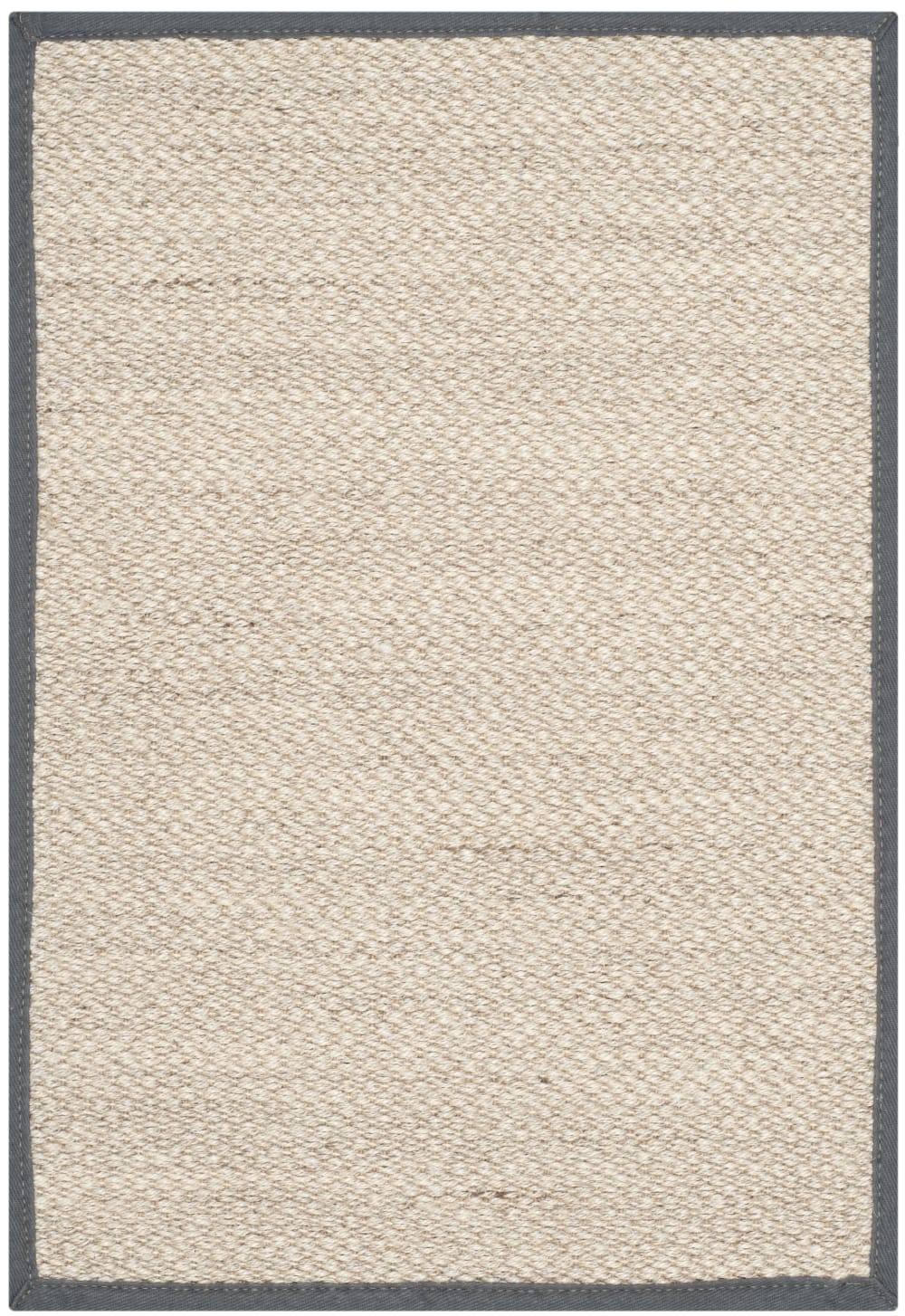 Tapis fibre naturelle en sisal blanc/gris, 76 x 122 cm