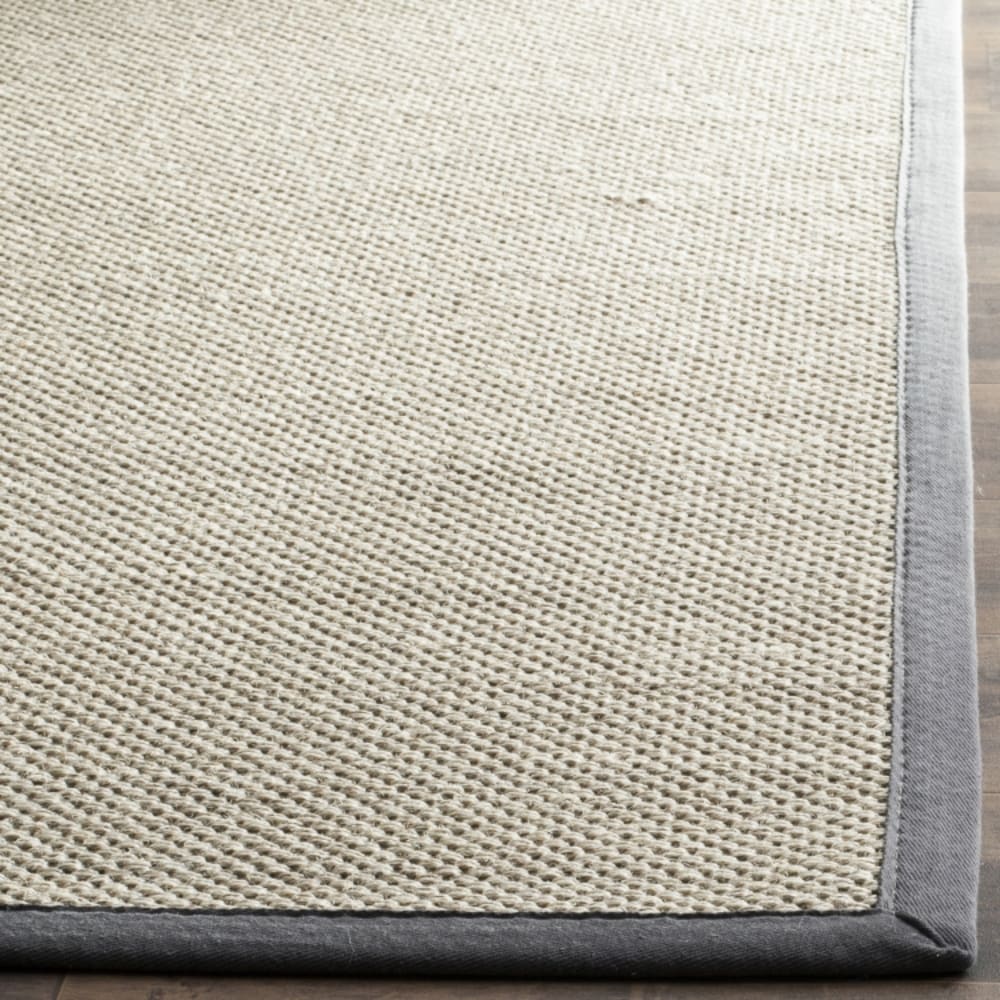 Tapis fibre naturelle en sisal blanc/gris, 76 x 122 cm — vue 4