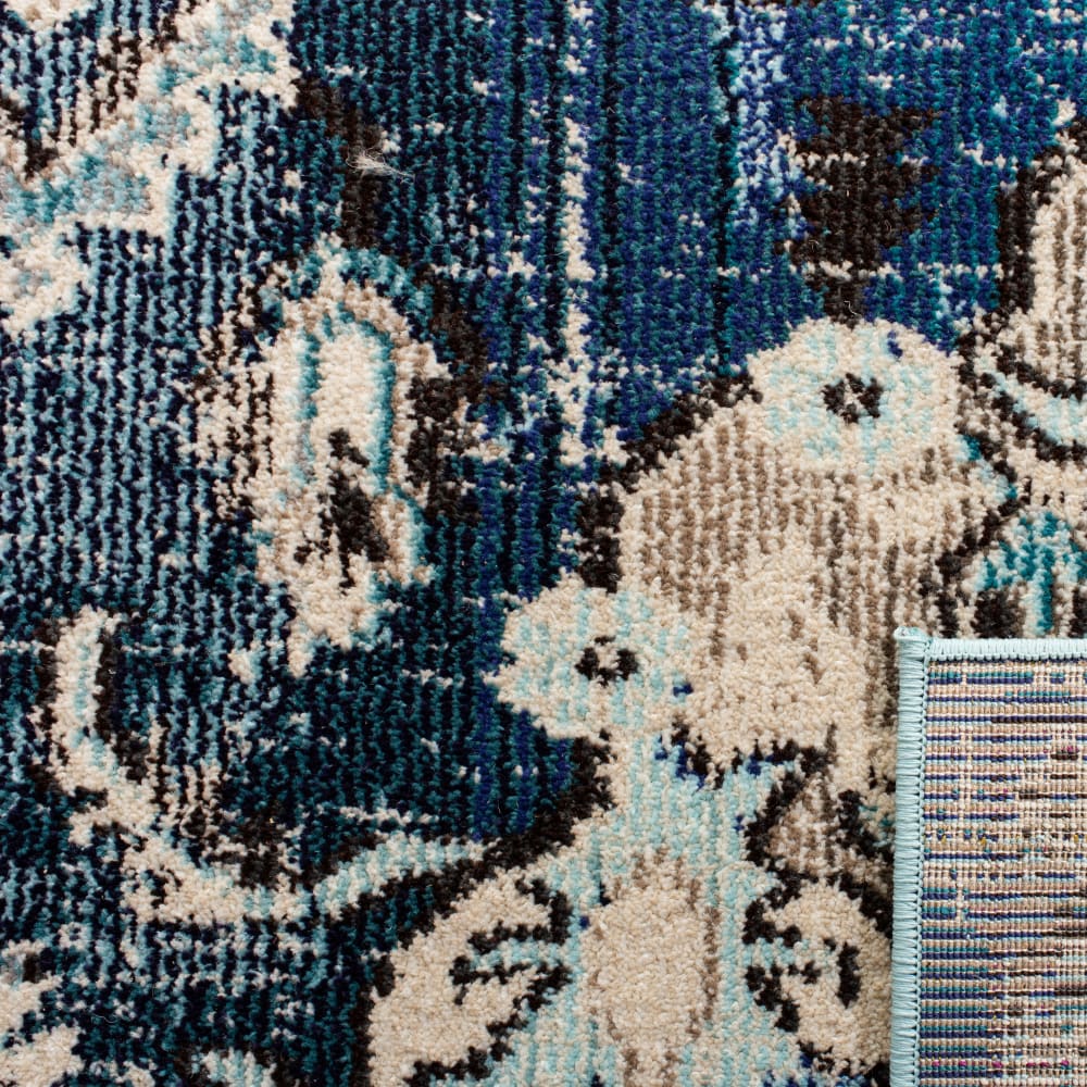 Tapis traditionnel en polypropylène bleu, 61 x 91 cm — vue 4