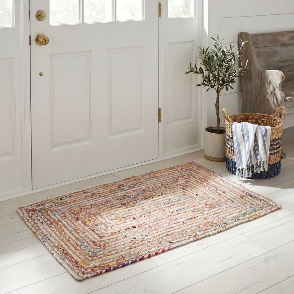 Tapis côtier en jute beige/multicolore, 61 x 91 cm — vue 3