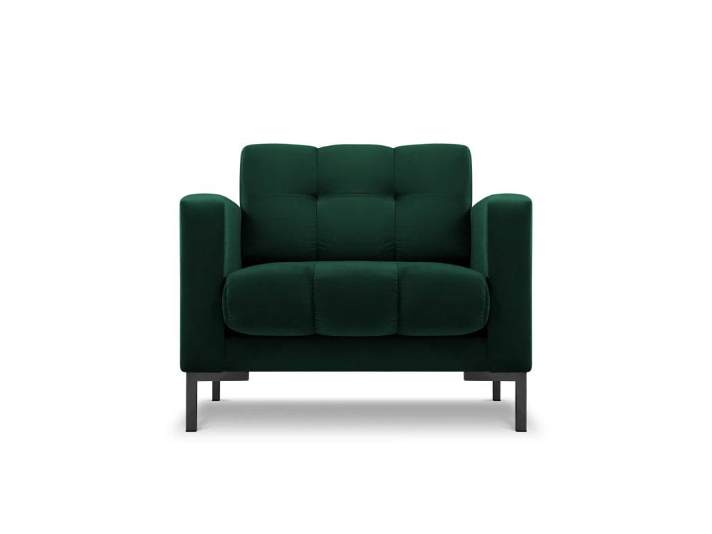 Fauteuil en tissu velours - bouteille