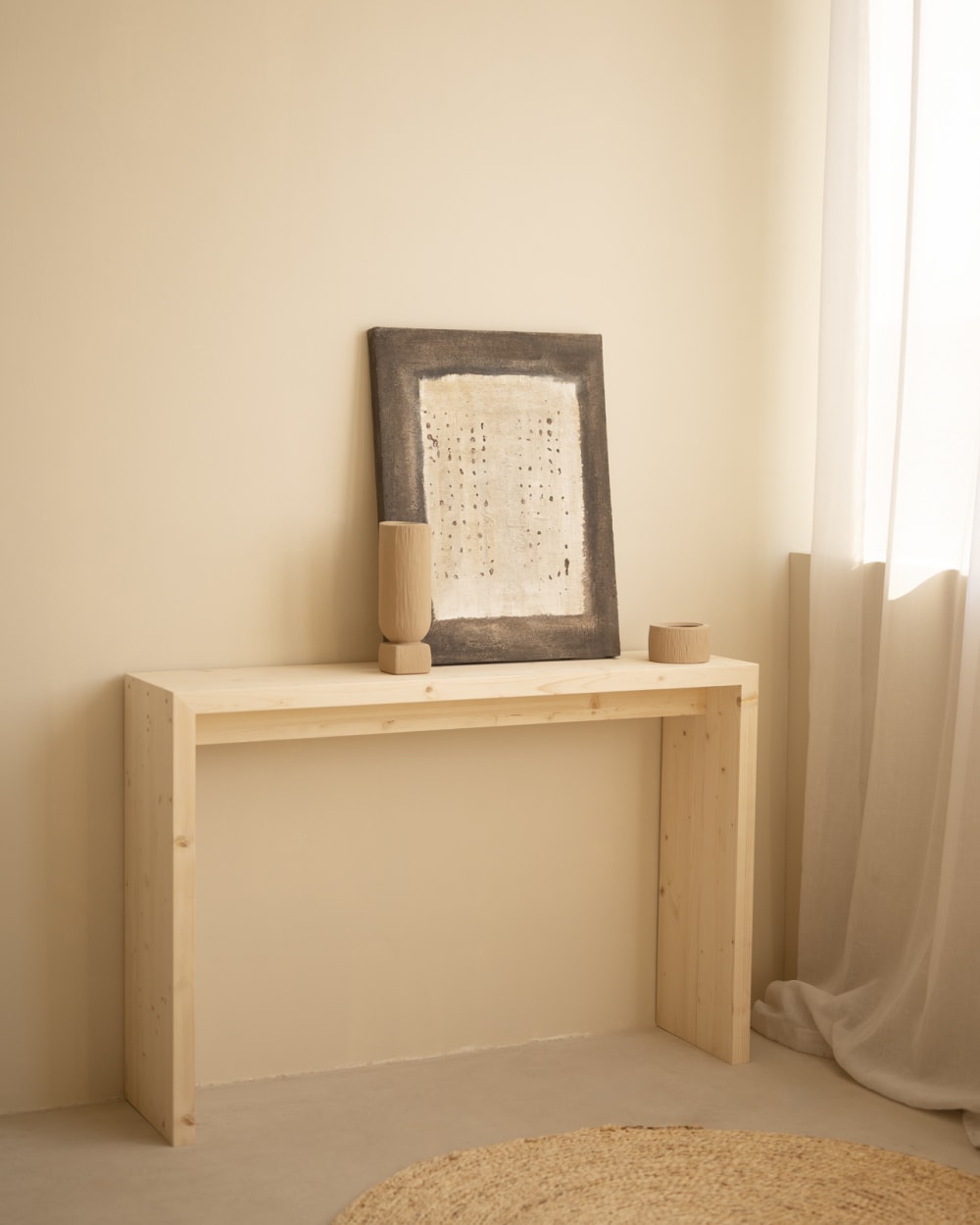 Console en bois de sapin ton naturel 120x80cm - Maisons du Monde