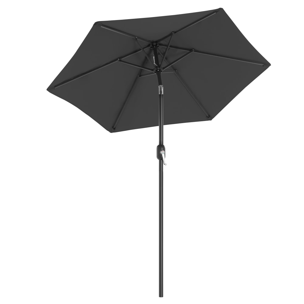 Parasol 210 cm protection solaire upf 50+ inclinaison 30° gris