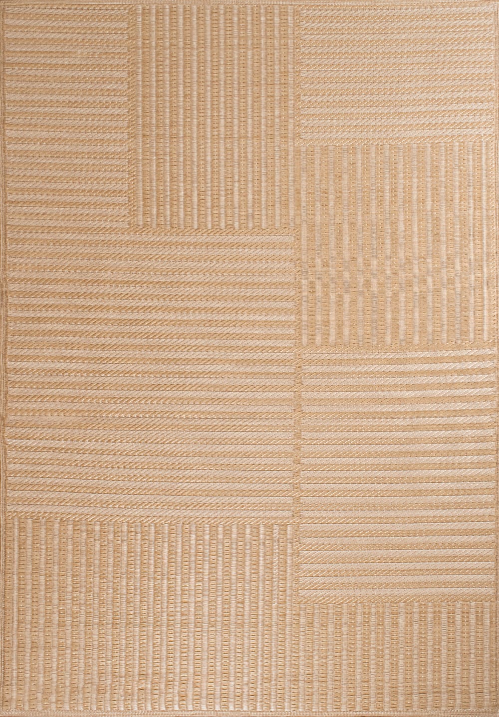 Tapis extérieur réversible motif géométrique - Beige - 180x280 cm