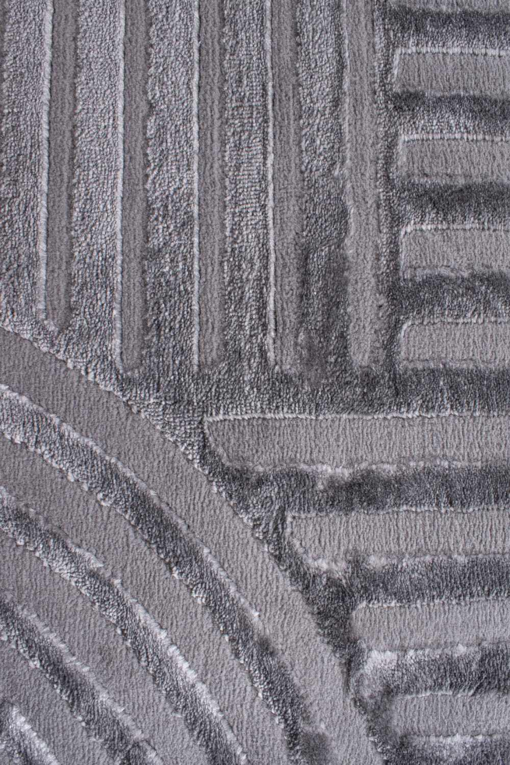 Tapis à poils ras motif géométrique - gris - 200x290 cm — vue 4