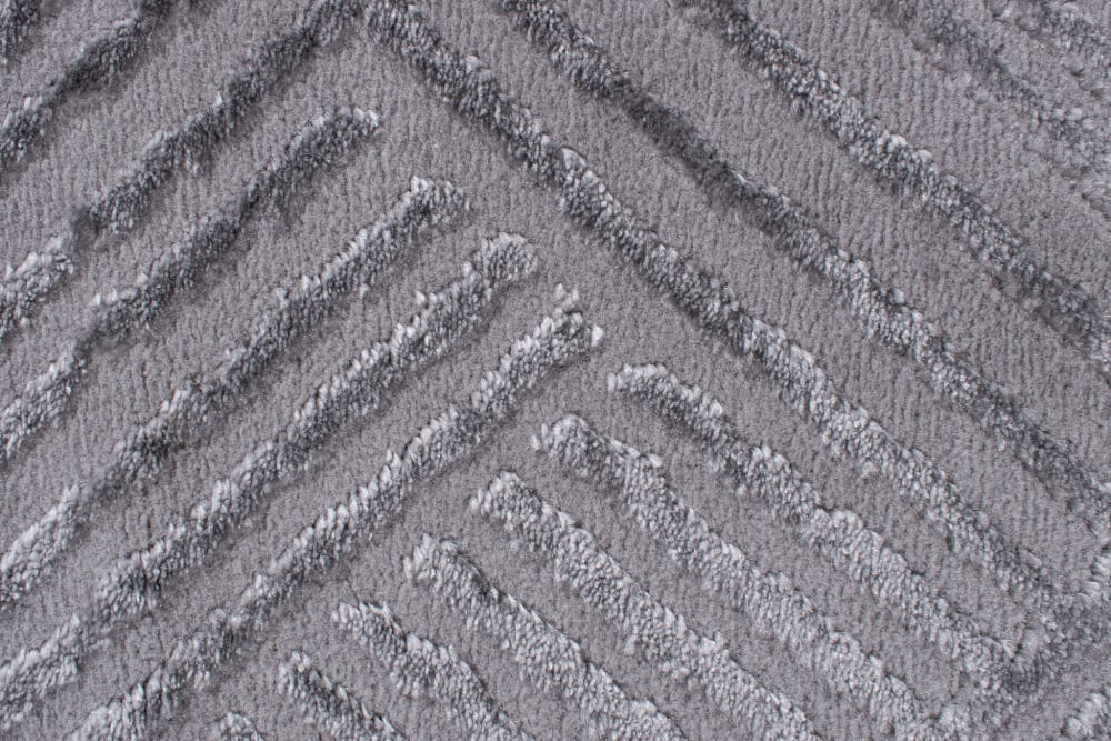 Tapis à poils ras motif géométrique - gris - 80x150 cm — vue 4
