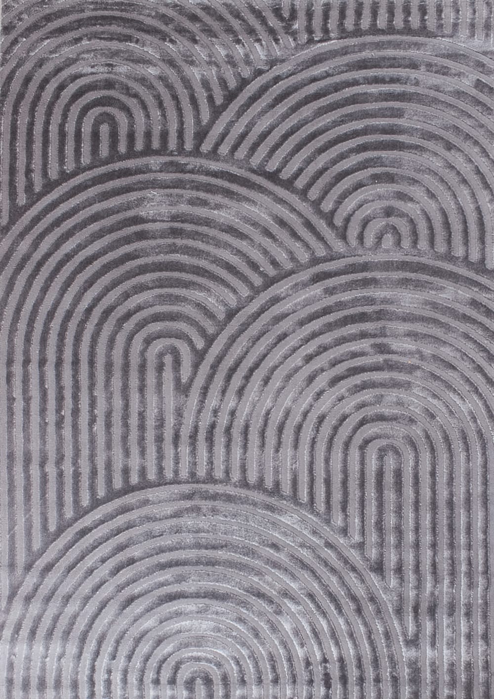 Tapis à poils ras motif arc en ciel - gris - 80x150 cm
