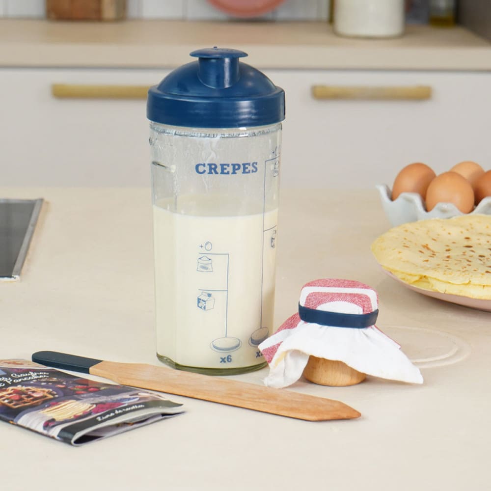 Coffret à gaufres et crêpes en verre bleu - Maisons du Monde
