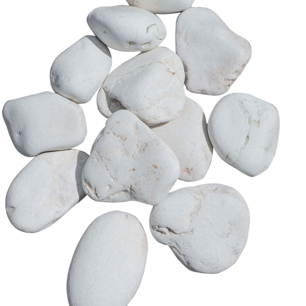 5 sacs de galet blanc de 10kg - Maisons du Monde