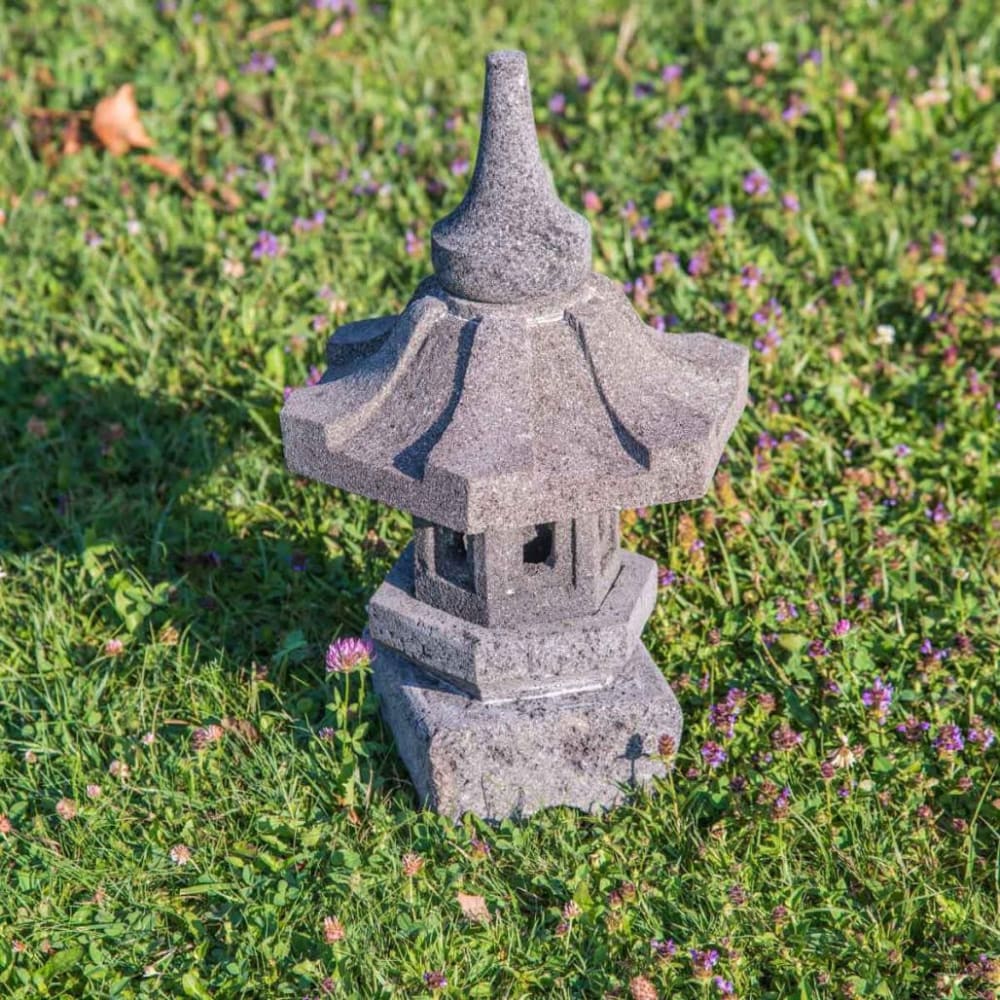 Lampe de jardin japonais en pierre de lave 50cm — vue 4