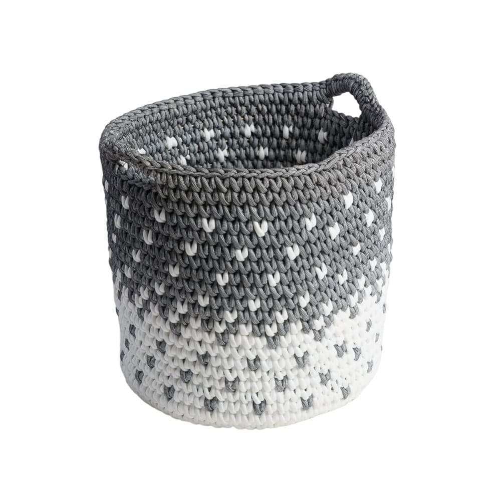 Panier en corde gris