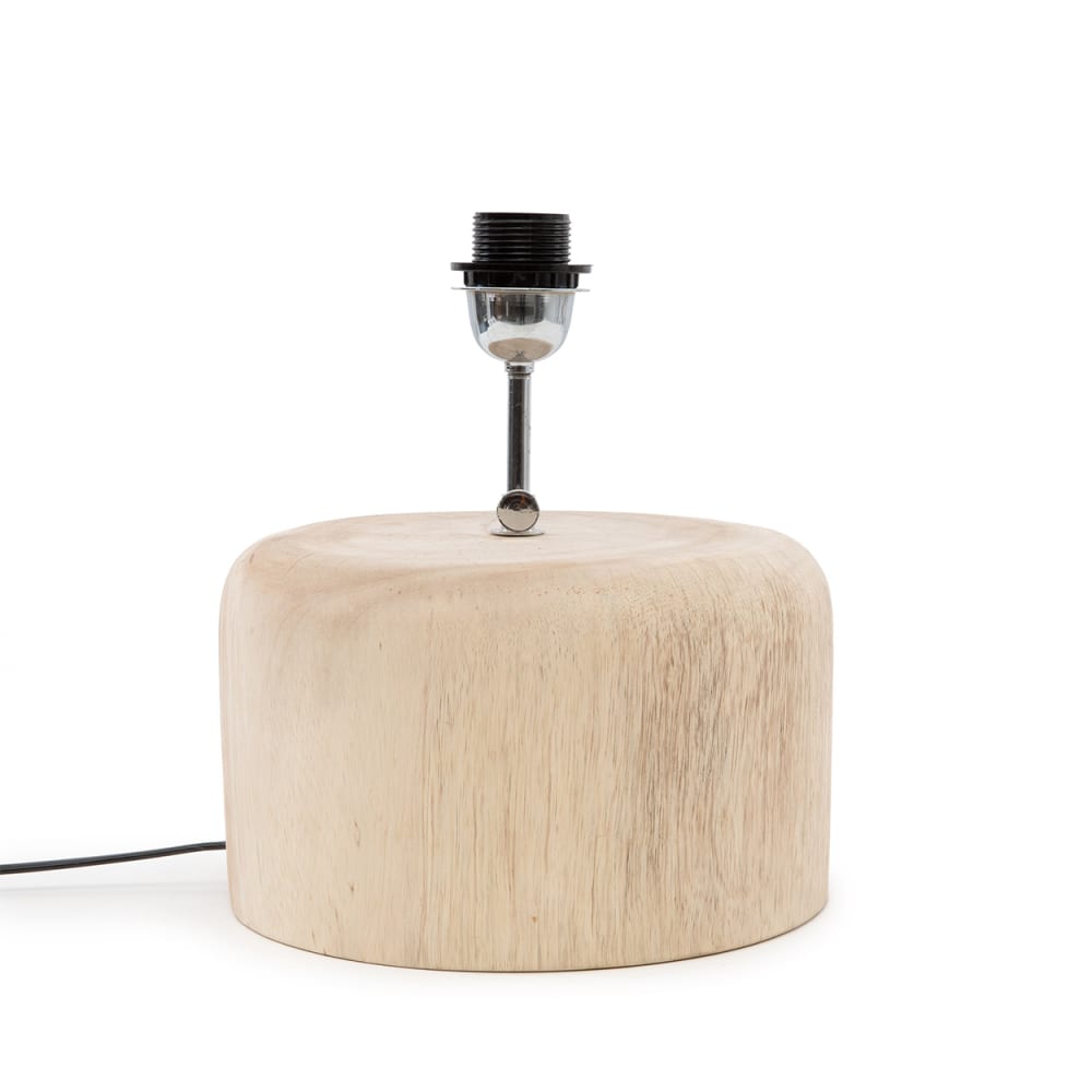 Bazar Bizar Tischlampe aus teakholz in braun, 15x15x26cm style seaside Beige