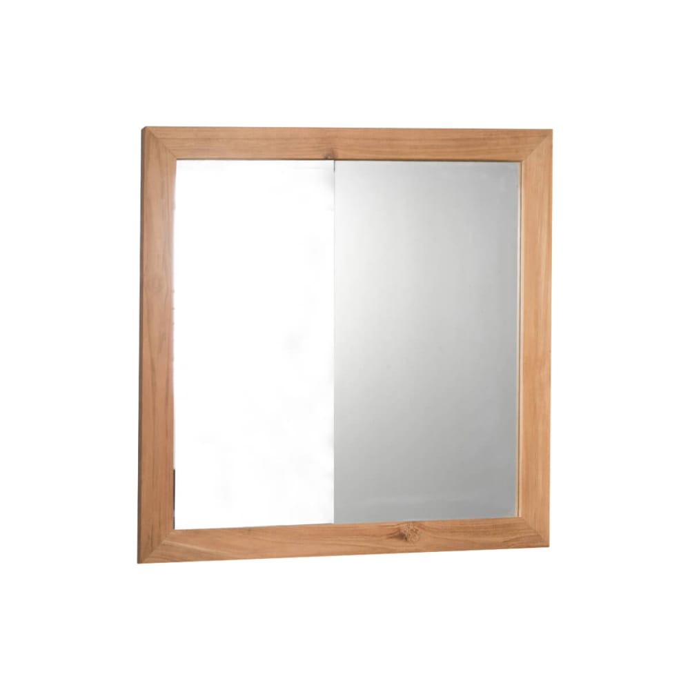 Miroir carré en teck massif 70