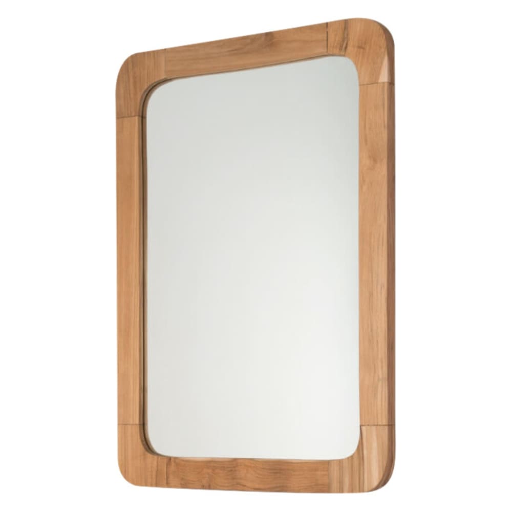Miroir rétro en teck massif 70 cm x 50cm