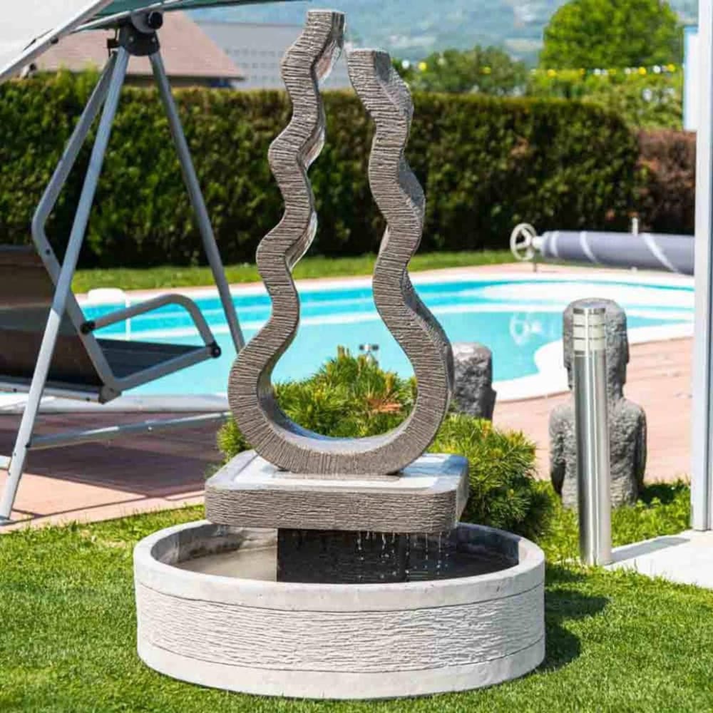 Fontaine jardin flamme 160 cm