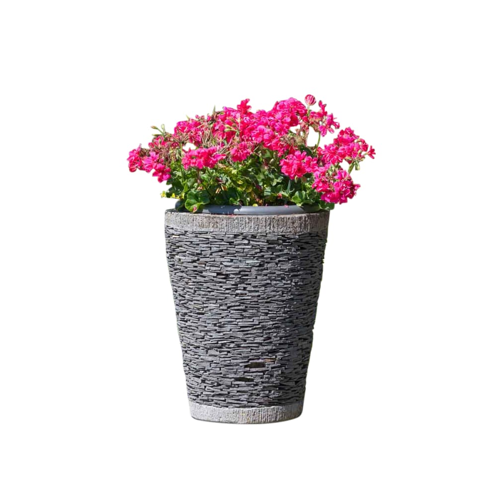 Pot bac jardinière conique ardoise 50cm jardin terrasse zen - Maisons du Monde