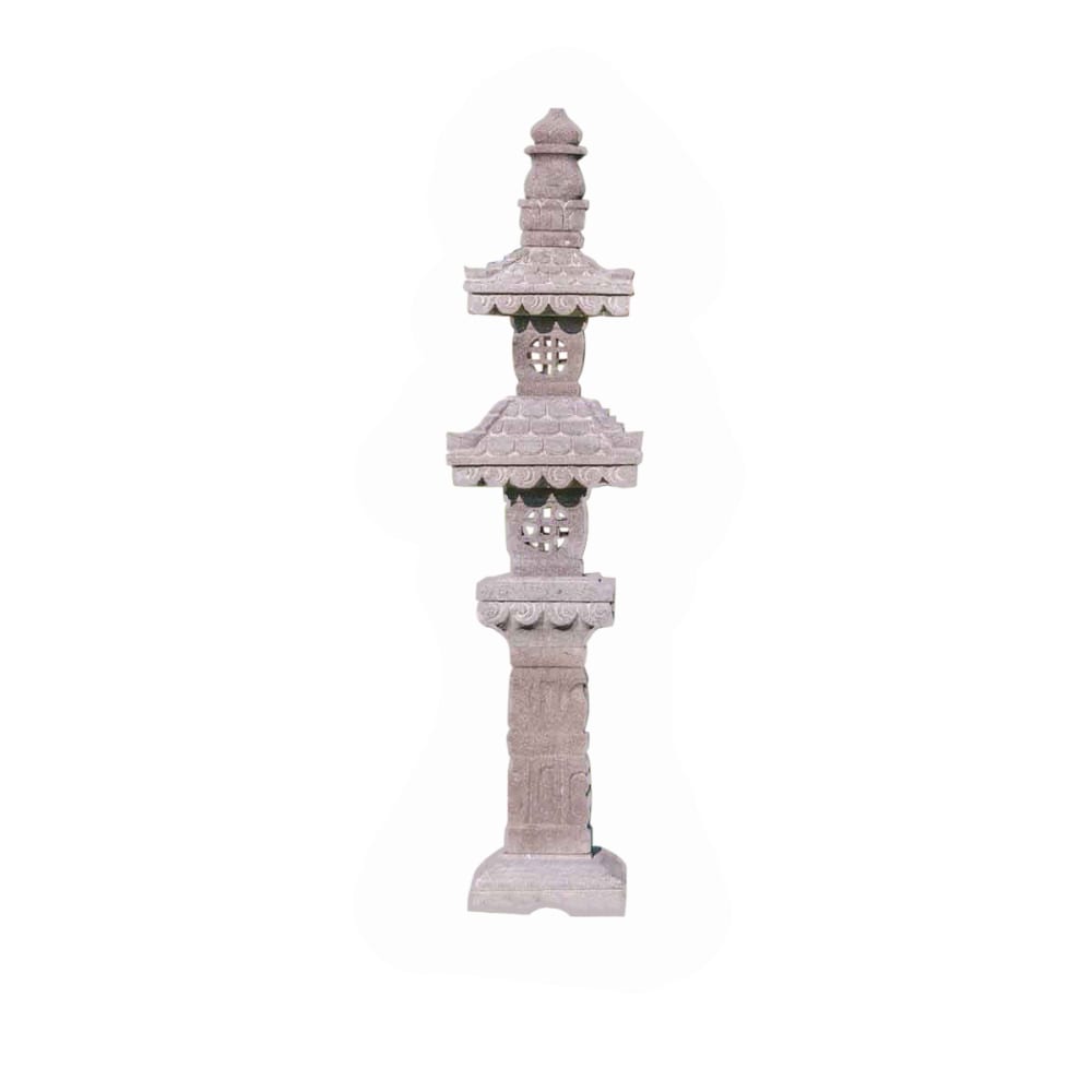 Lampe jardin japonais pierre de lave 1.50 m