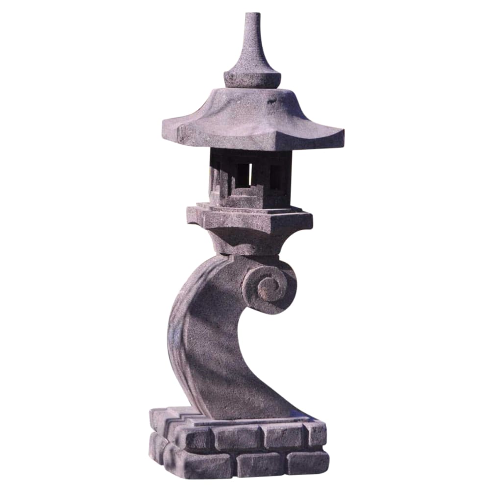 Lanterne japonaise en pierre de lave 90 cm lampe jardin terrasse