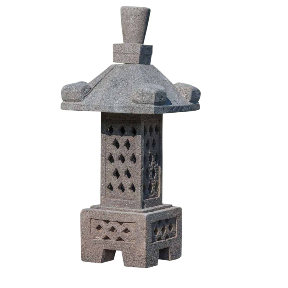 Lampe japonaise en pierre de lave 75cm