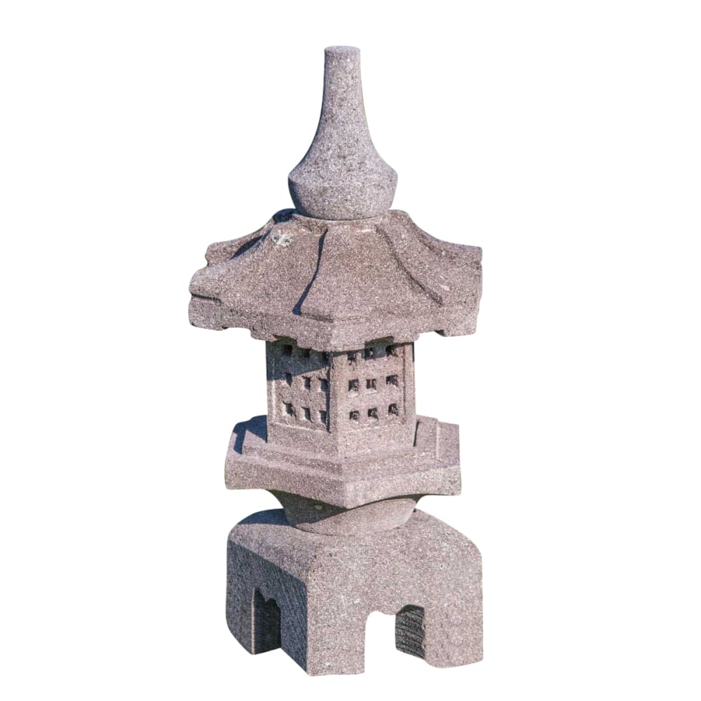 Lanterne japonaise toro en pierre de lave 55cm