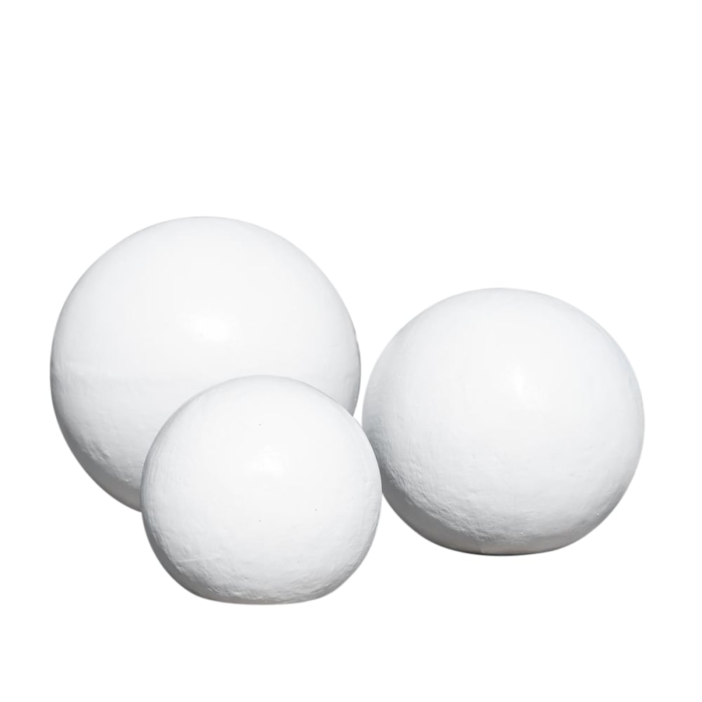 Boules déco design trio blanc