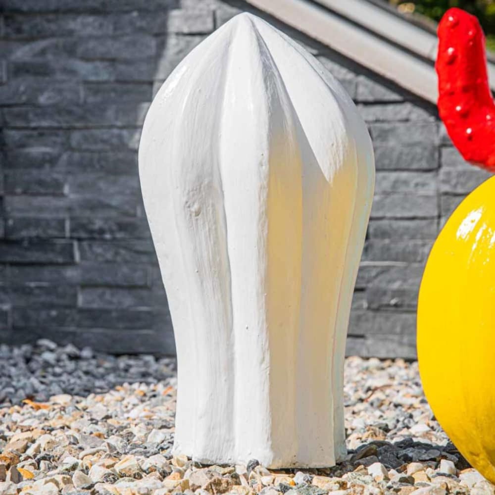 Sculpture cactus deco jardin blanc 30cm - Maisons du Monde