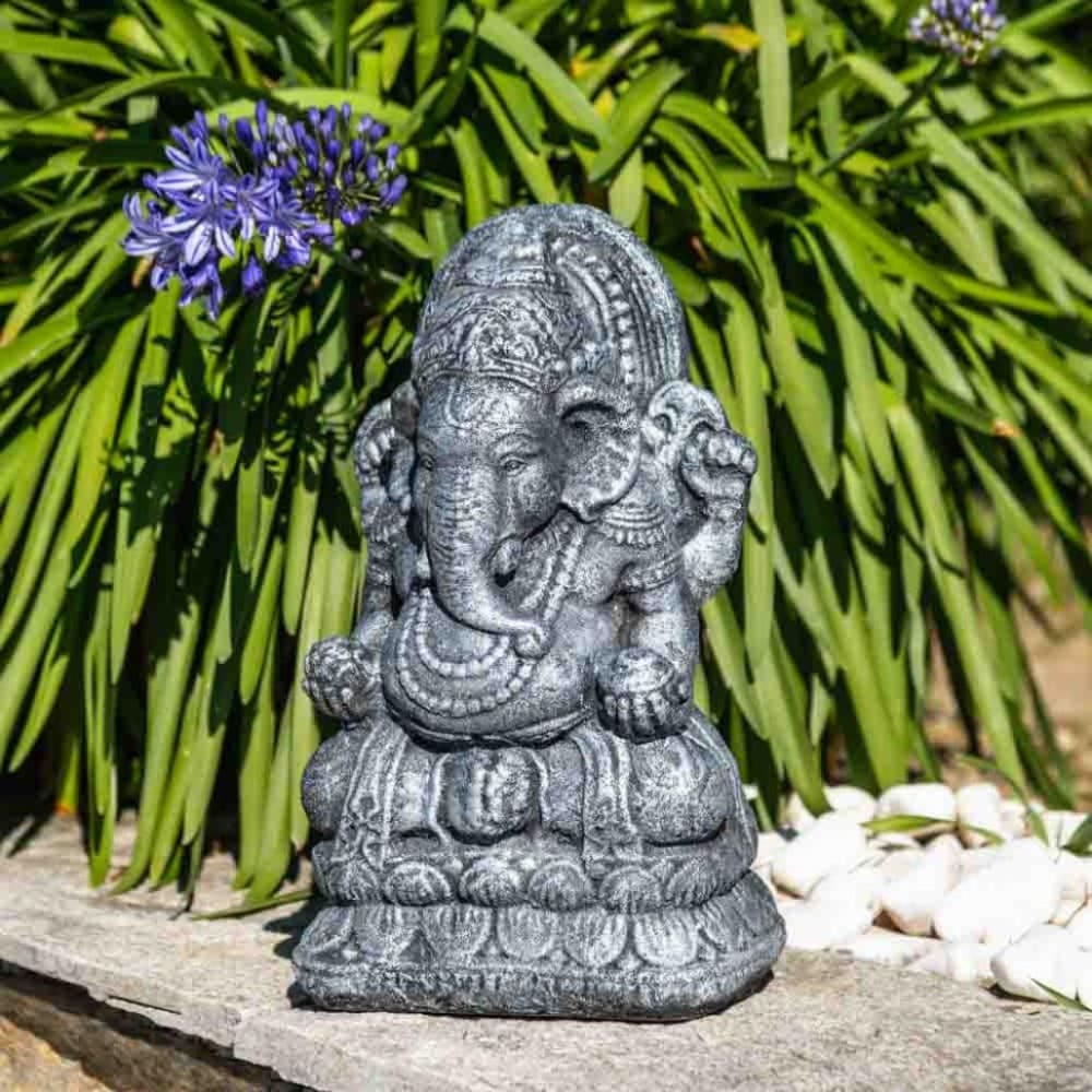 Statue ganesh 40cm noir gris - Maisons du Monde