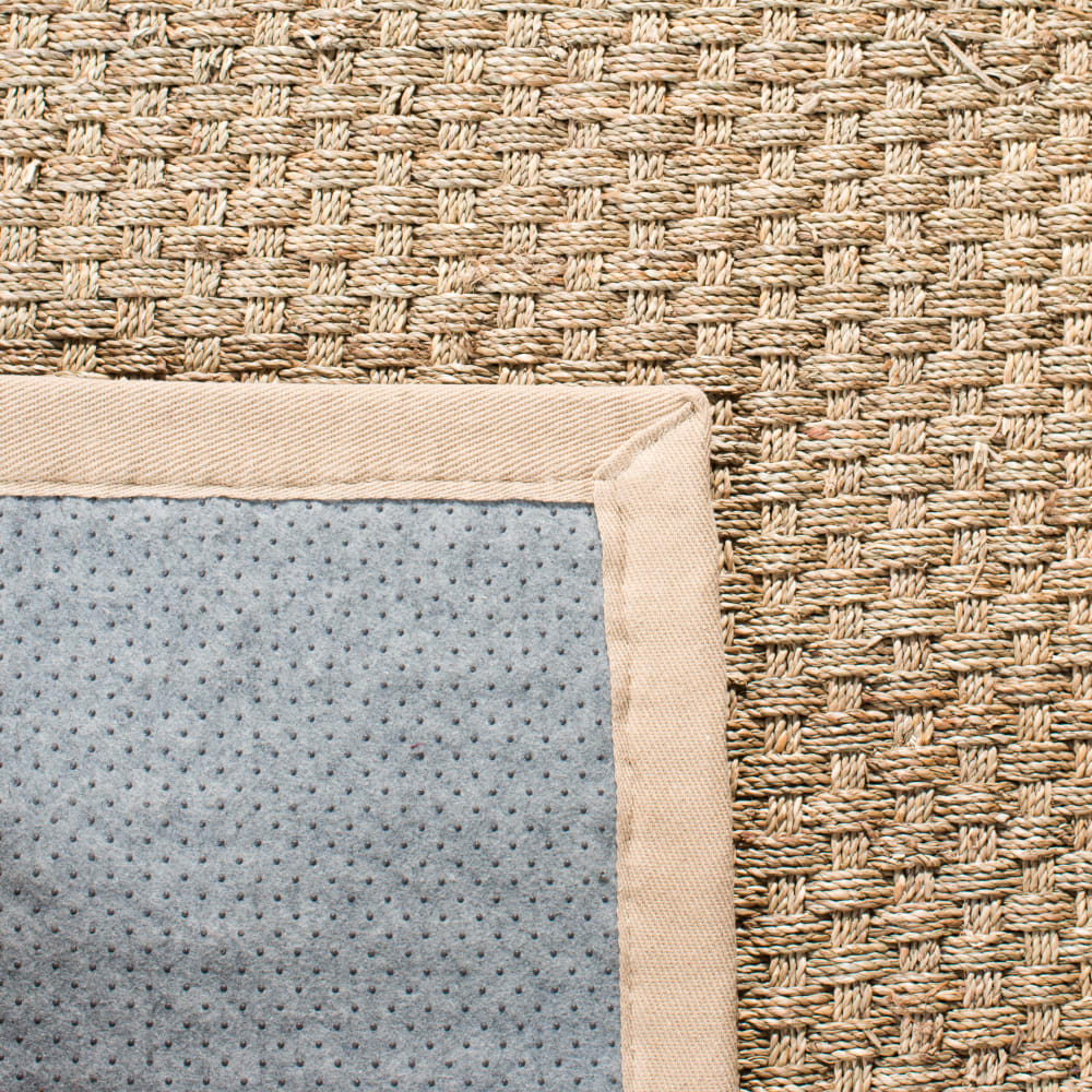 Tapis fibre naturelle en herbiers marins beige, 76 x 122 cm — vue 4